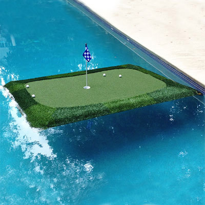 Home Floating Golf Green 800x500mm Golf Chipping Green Floating Pads  Swimming Pool Golf Pads Set Swimming Pool Golf Games Swimming Pool  Floating/water